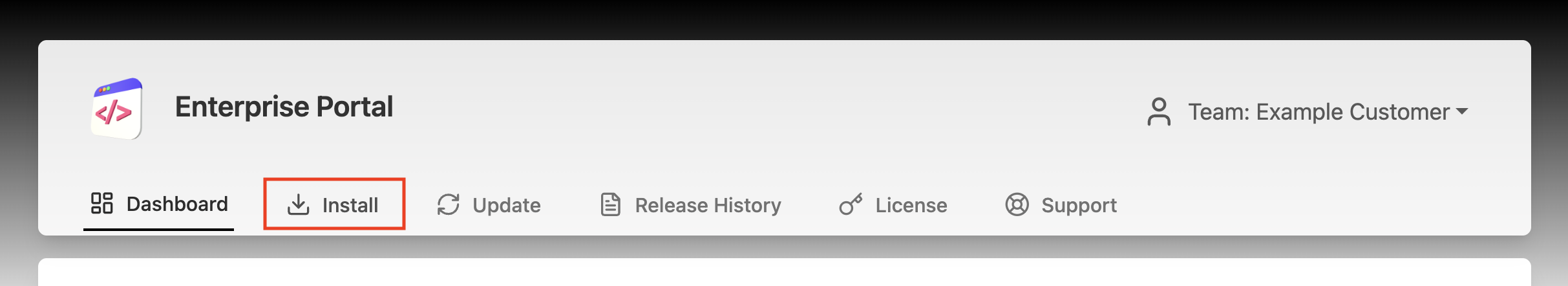 install tab